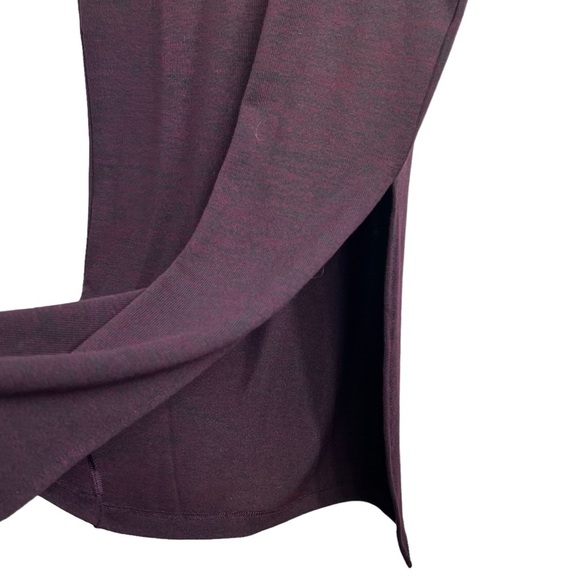 FRENCH CONNECTION Wine Color Long Sleeve Crewneck Midi Sweater Dress - Picture 7 of 10